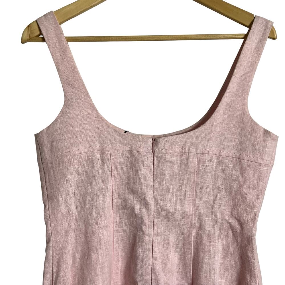 Bec + Bridge Stella Pink Ramie Fitted Sleeveless Scoop Neck Mini Dress Size 6 - Picture 7 of 12